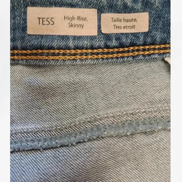 Mavi Tess High Rise Skinny Embroidery Raw Hem Jeans  Size 25 - Picture 5 of 13